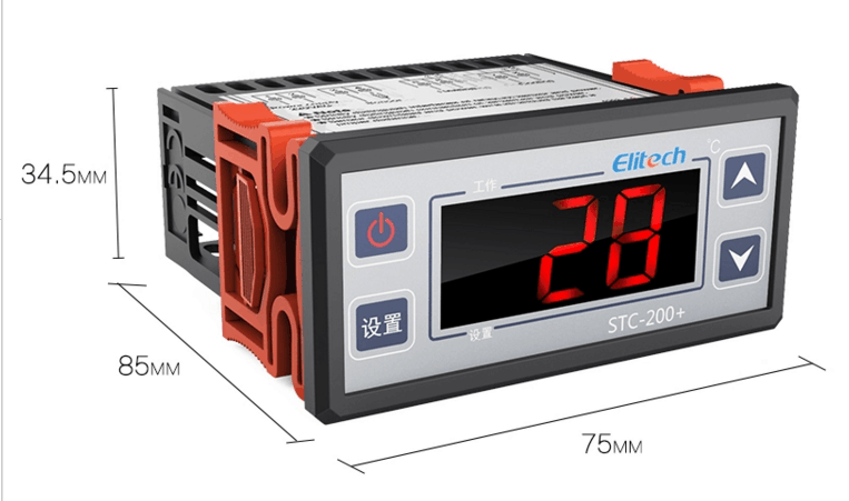 精創STC-200制冷/熱溫度控制器溫控開關全自動數顯智能可調溫220V